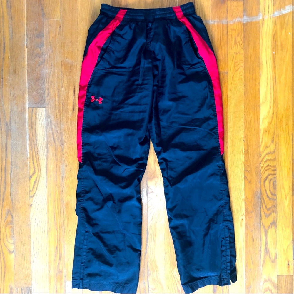 Red Black Under Armour Sports Pant